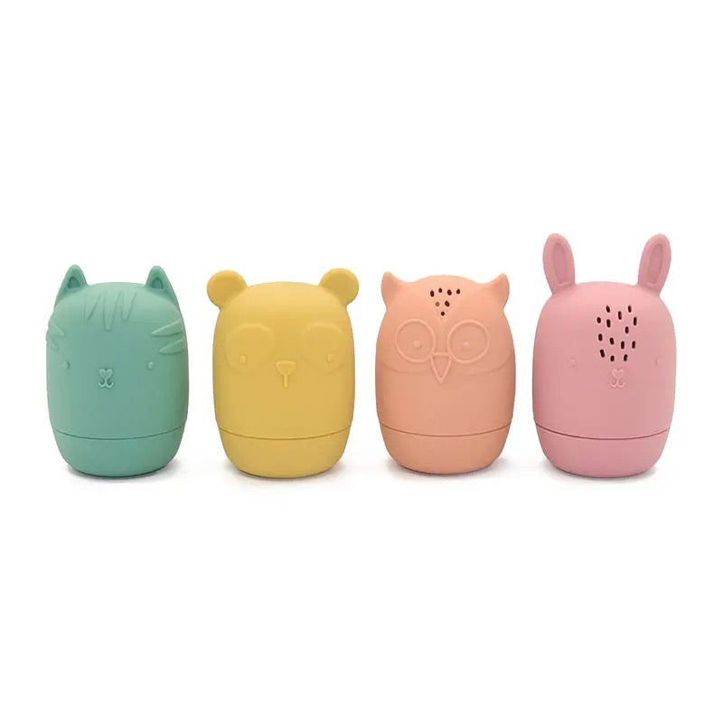4 pack muñequitos para bañera