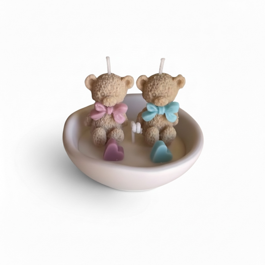 Twins en cuenco de yeso cerámico
