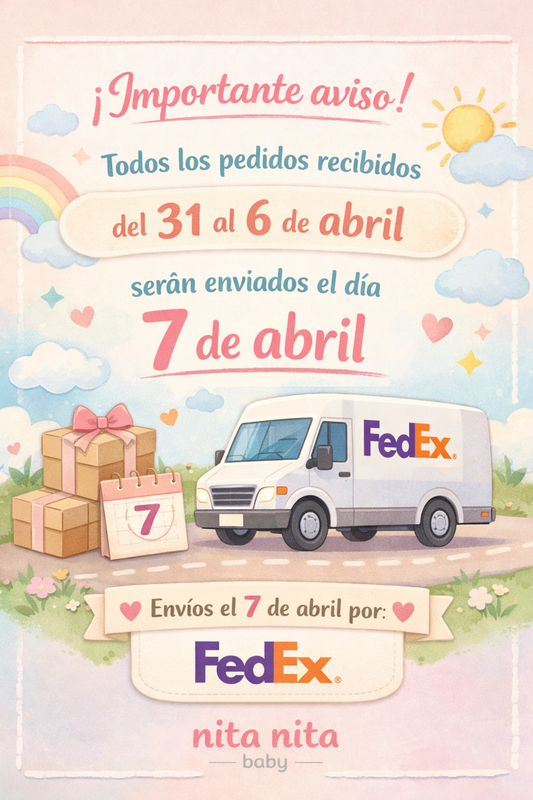 ✨Pedidos del 31 al 6 de abril se enviarán el 7 de Abril✨