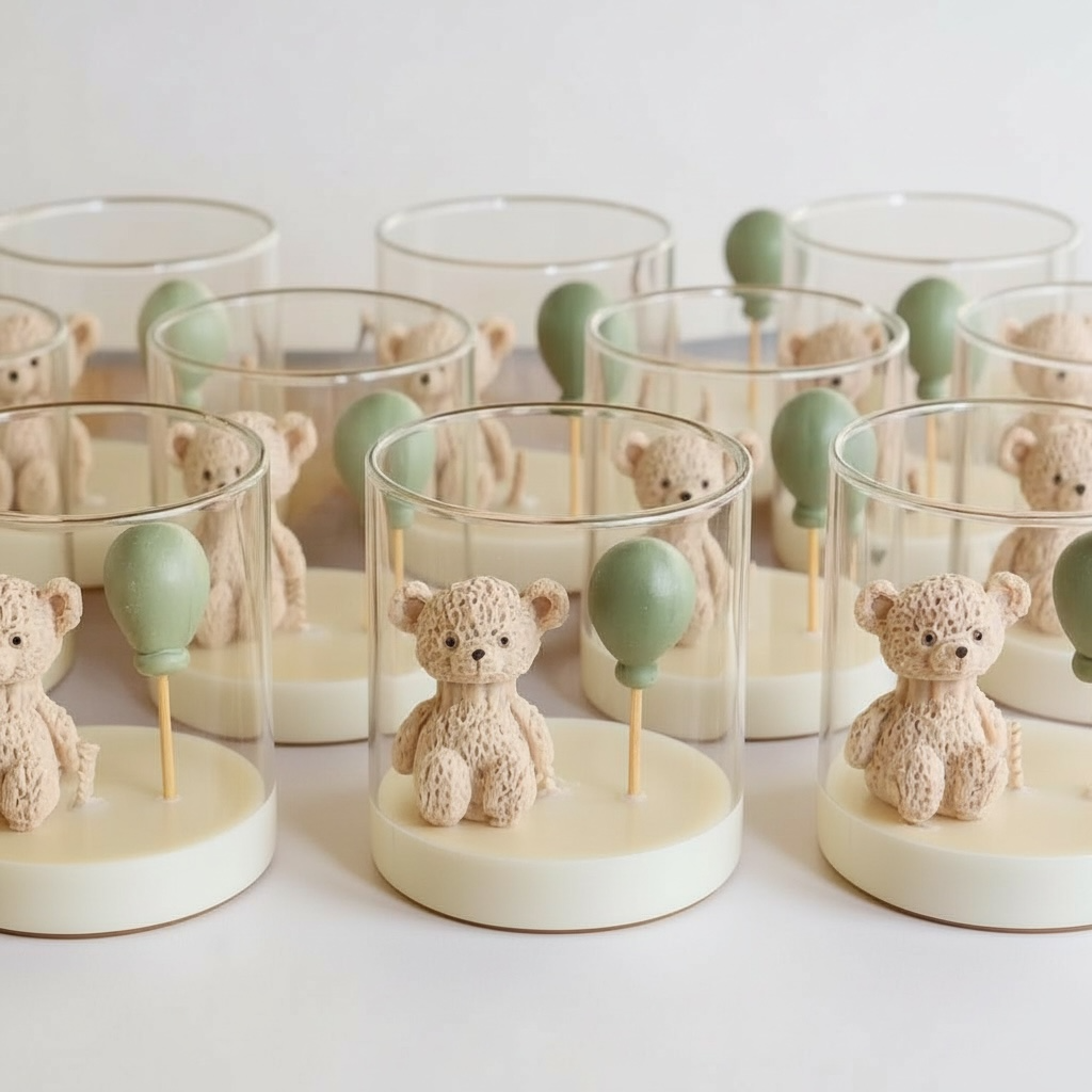 Ositos con globo en frasco