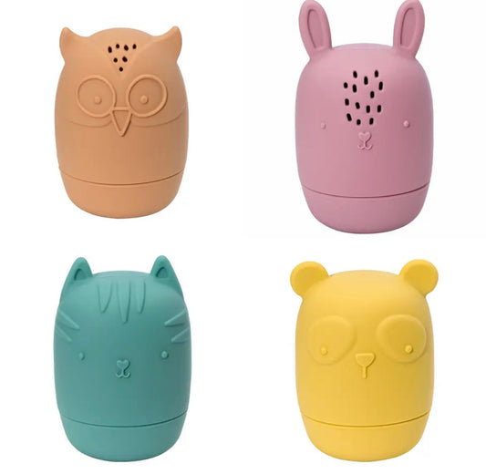 4 pack muñequitos para bañera