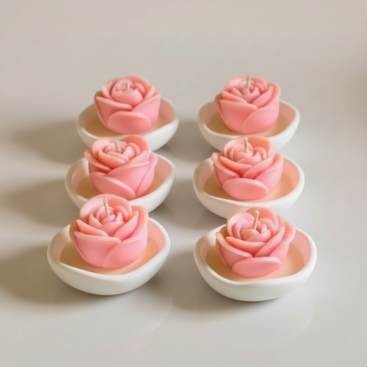 Rosas en base de cerámica