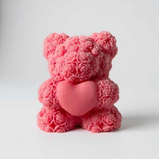 Osito floreado con corazón M y L